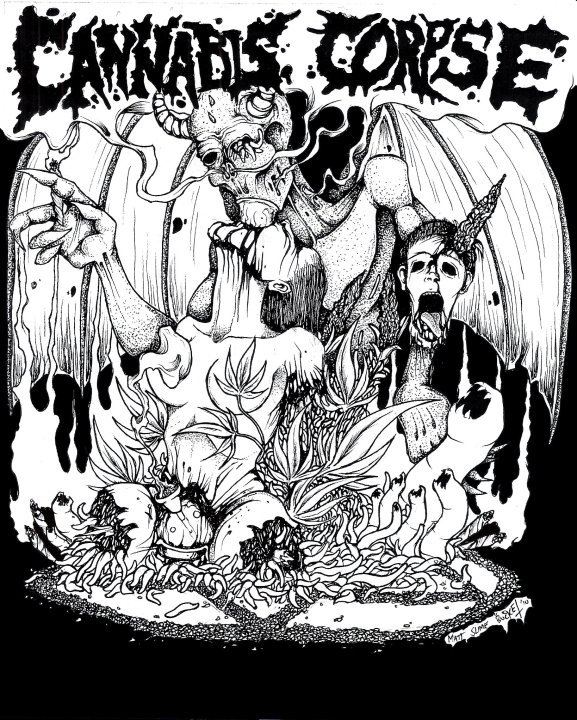Original Matt Ferri Design - Cannabis Corpse Matt Ferri Art Cannabis Corpse
