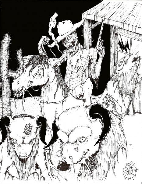 Original Matt Ferri Design Matt Ferri Art Cowboy