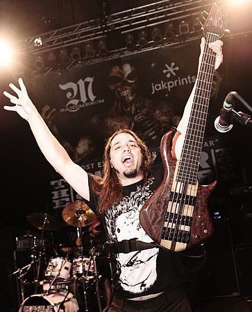 Nick Schendzielos on Bass with Cephalic Carnage