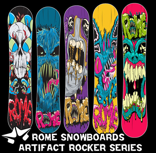 Matt Gondek Artwork for Rome Snowboards