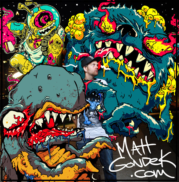 Artist Matt Gondek - The Blow the Scene Interview Matt Gondek Photo with Art Monsters