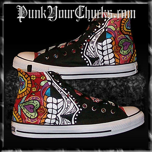 Day of the Dead Custom Chucks by MAG Custom Chucks for Day of the Dead by MAG