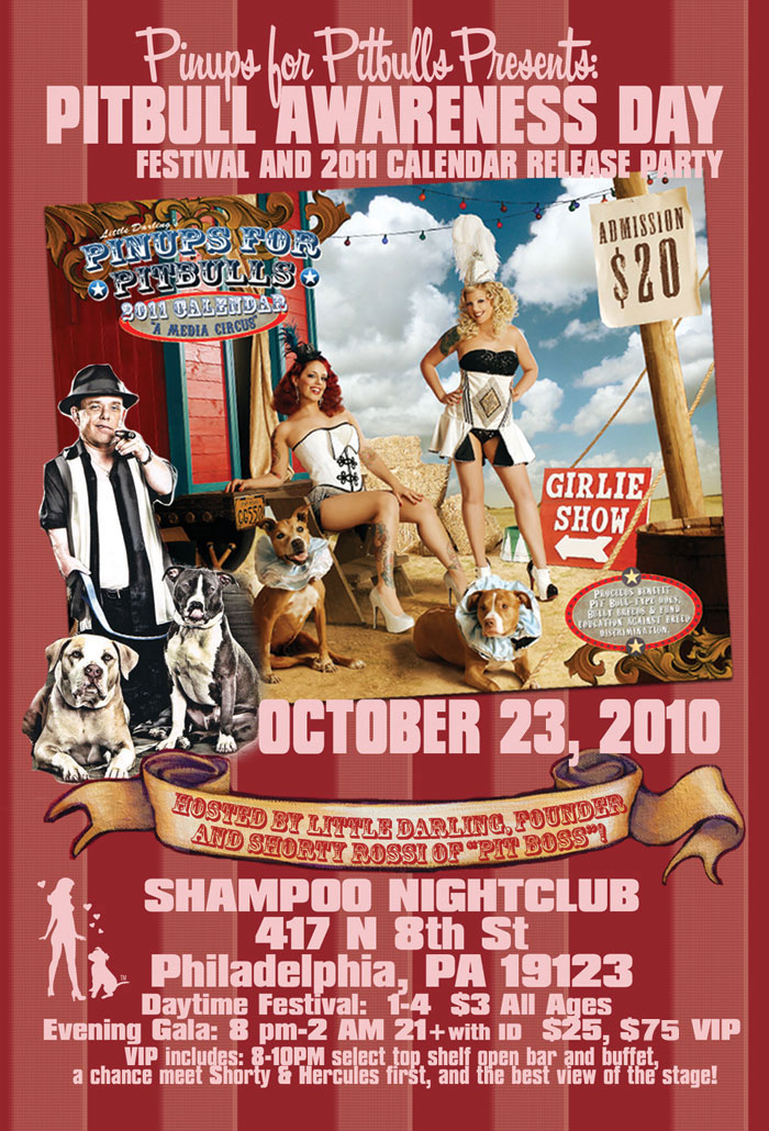 Oct 23, 2010 is Pitbull Awareness Day! Pinups for Pitbulls Hosts Pitbull Awareness Day!