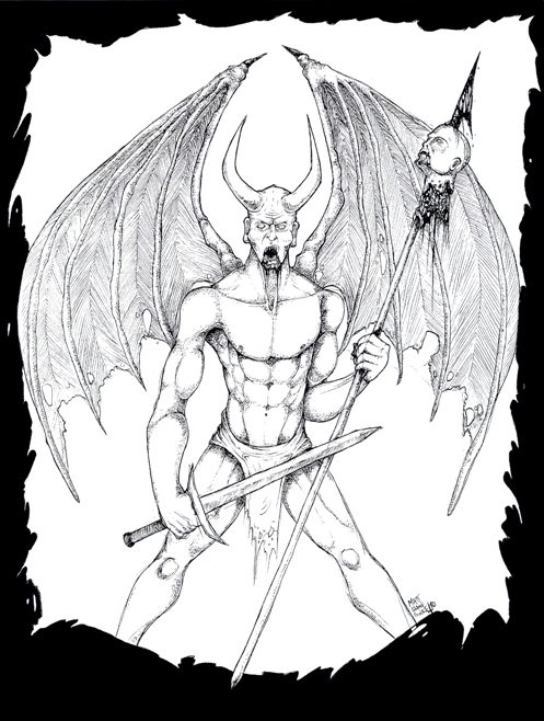 The Devil - Original By Matt Slime Bucket The Devil - Art By Matt Ferri