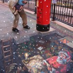 Julian Beever - Placing the Orders Christmas 2007 Julian Beever - Placing the Orders Christmas 2007