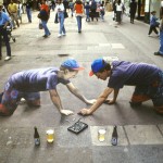 Julian Beever - Self Portrait of the Artist With Liquid Refreshment Julian Beever - Self Portrait of the Artist With Liquid Refreshment