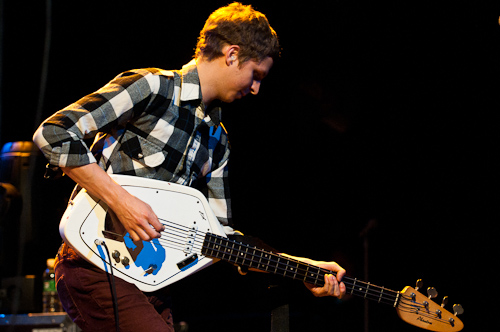 Michael Cera Playing Bass with Mister Heavenly Live