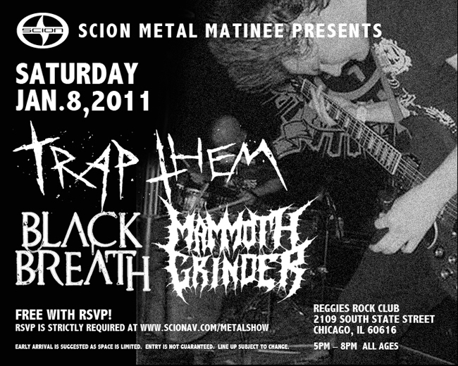 Trap Them, Black Breath, and Mammoth Grinder team up for 2 Free Scion Metal Shows