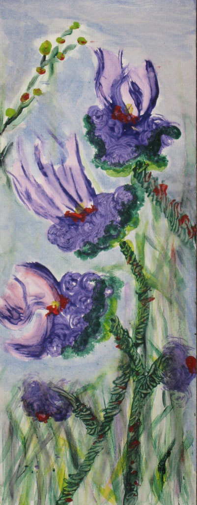 Darrell Kinsel - Crayon Flowers Painting