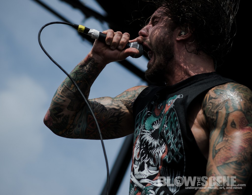 Tim Lambesis of As I Lay Dying - band live at Mayhem Fest 2012 Camden, NJ