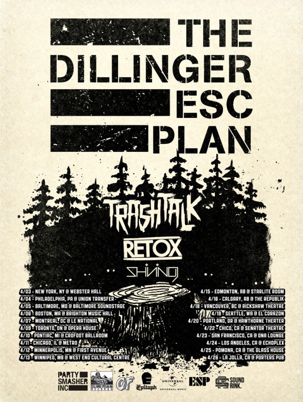 Dillinger Escape Plan Trash Talk Tour