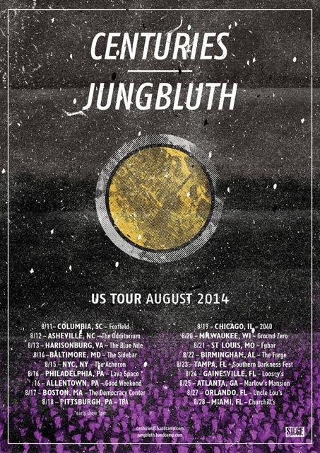 centuries band us tour 2014