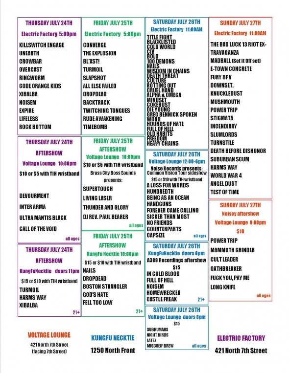 this is hardcore fest 2014 shows and after shows