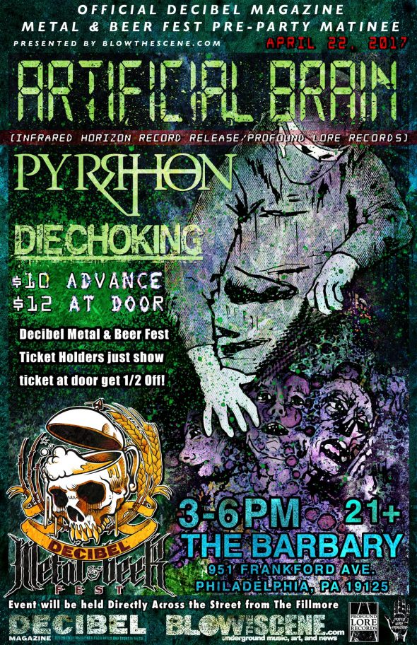 Artificial Brain, Pyrrhon, Die Choking Decibel Pre Show Matinee