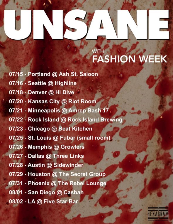 unsane 2017 tour